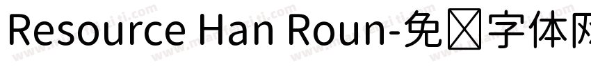 Resource Han Roun字体转换